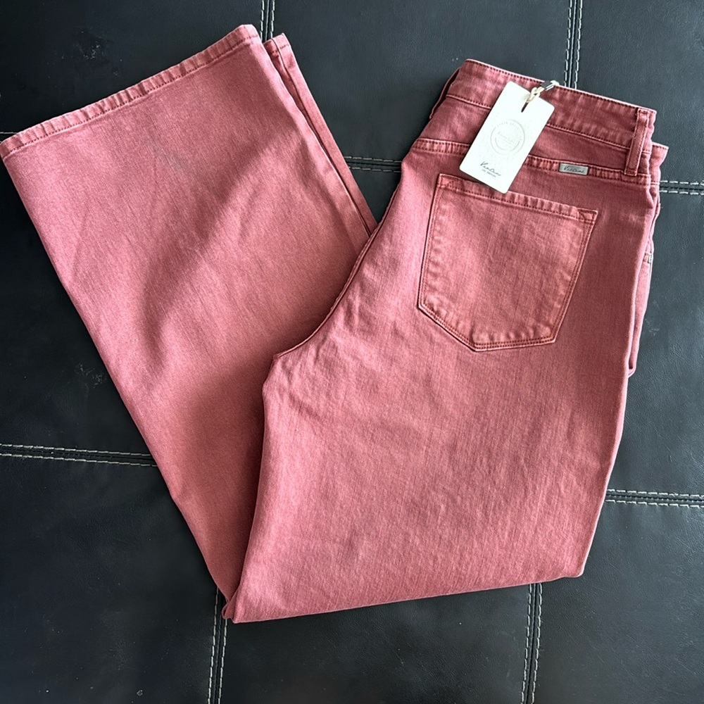 KanCan rust colored wide leg jeans